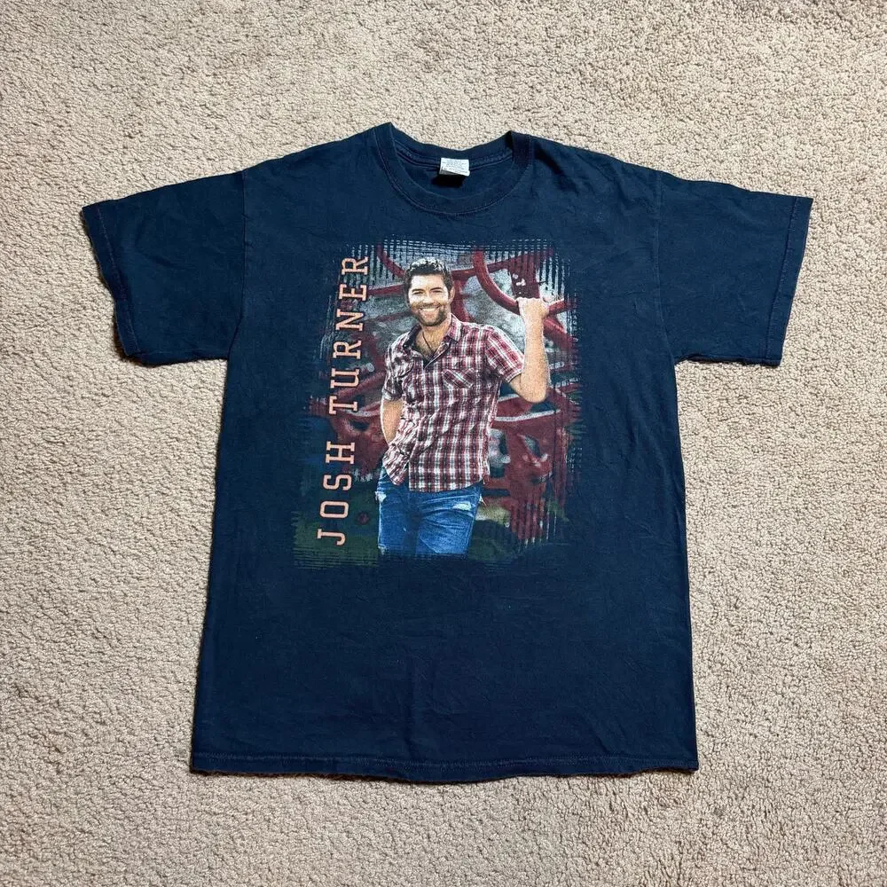 Vintage Y2K Josh Turner Tour T Shirt Men's Medium Black Graphic